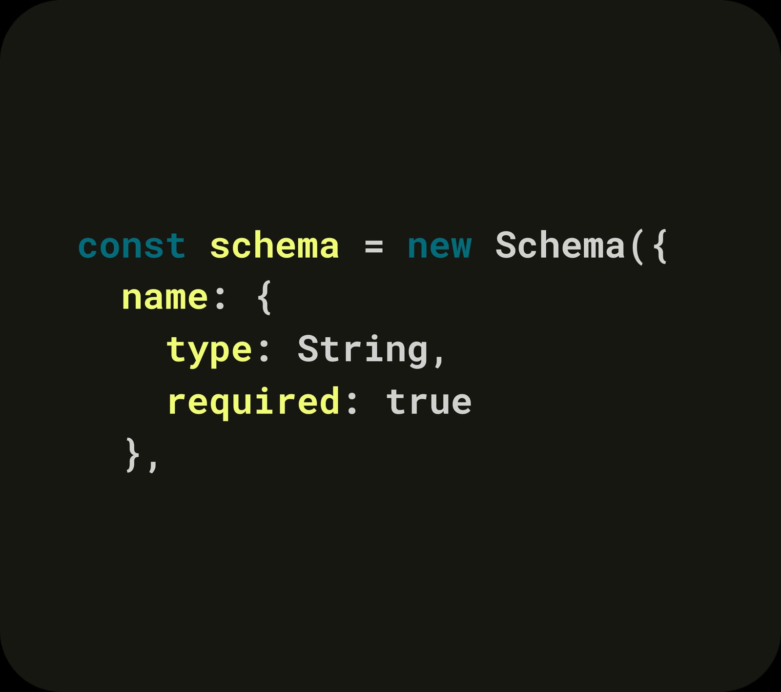Code snippet styled in Synth brand colors