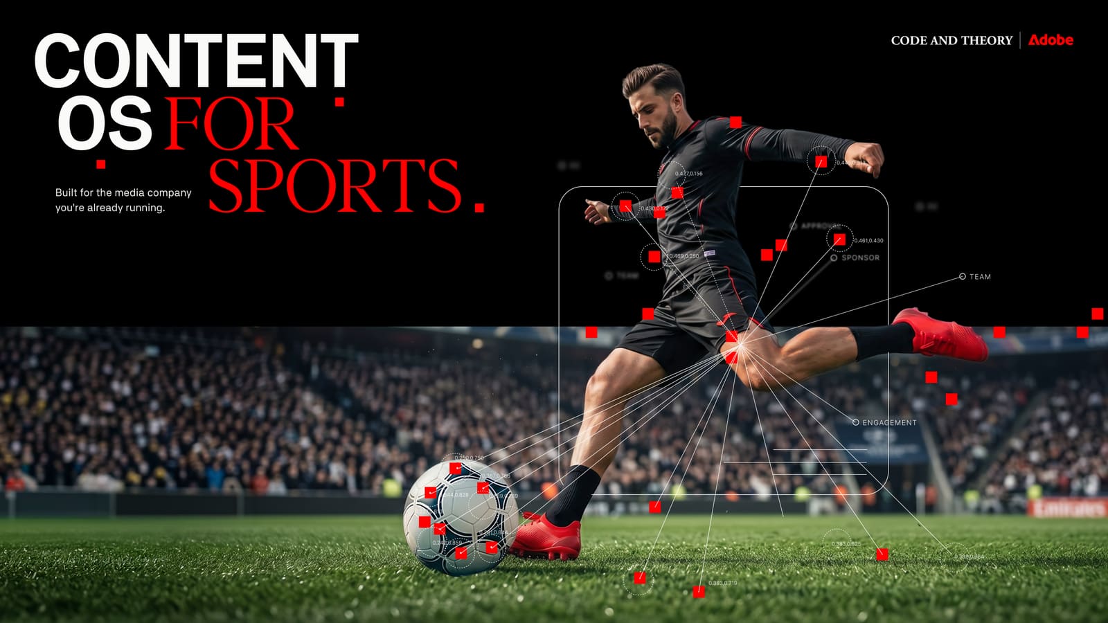 The Content Operating System for Sports deck — slide 1 of 12