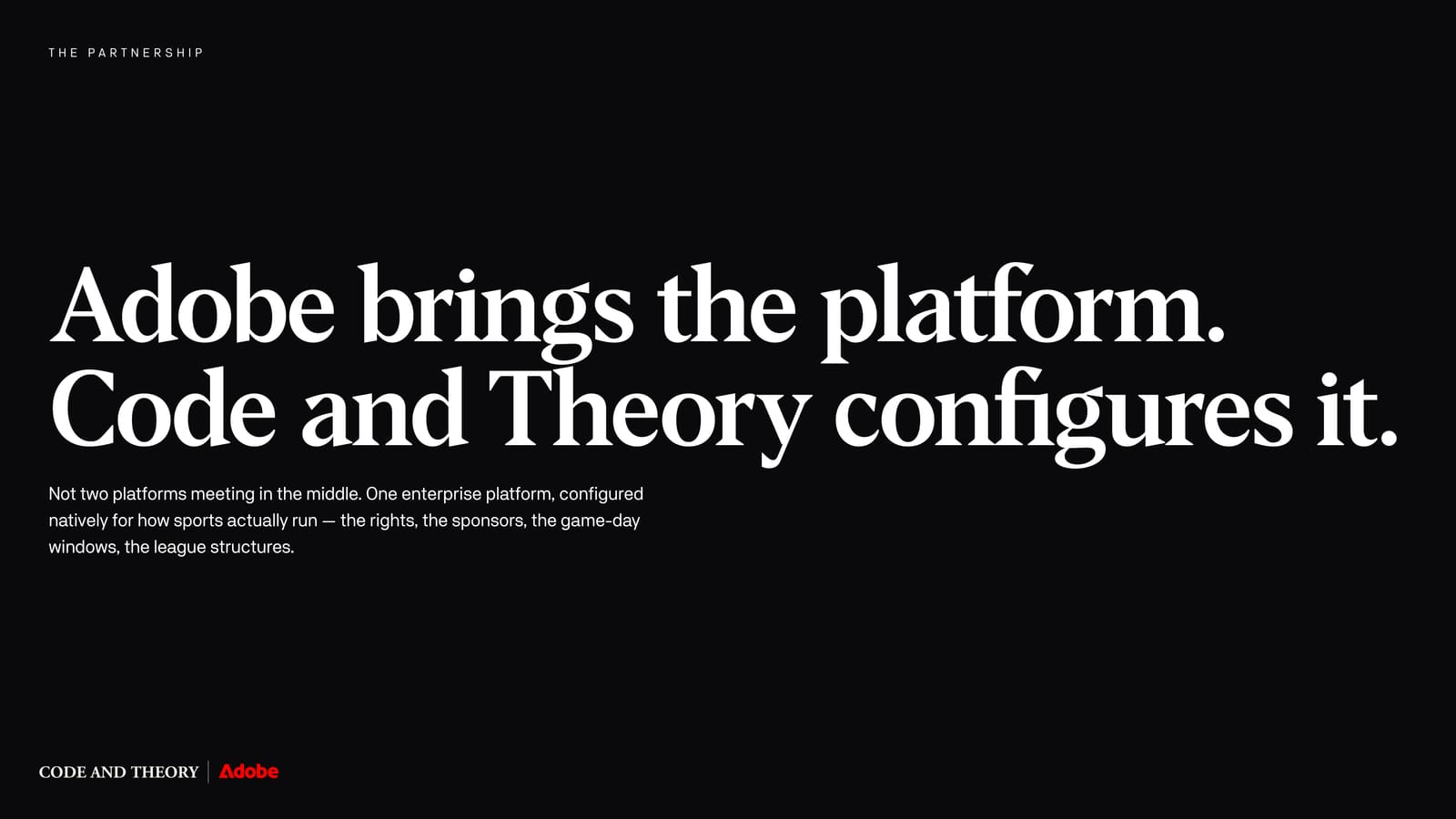 The Content Operating System for Sports deck — slide 8 of 12