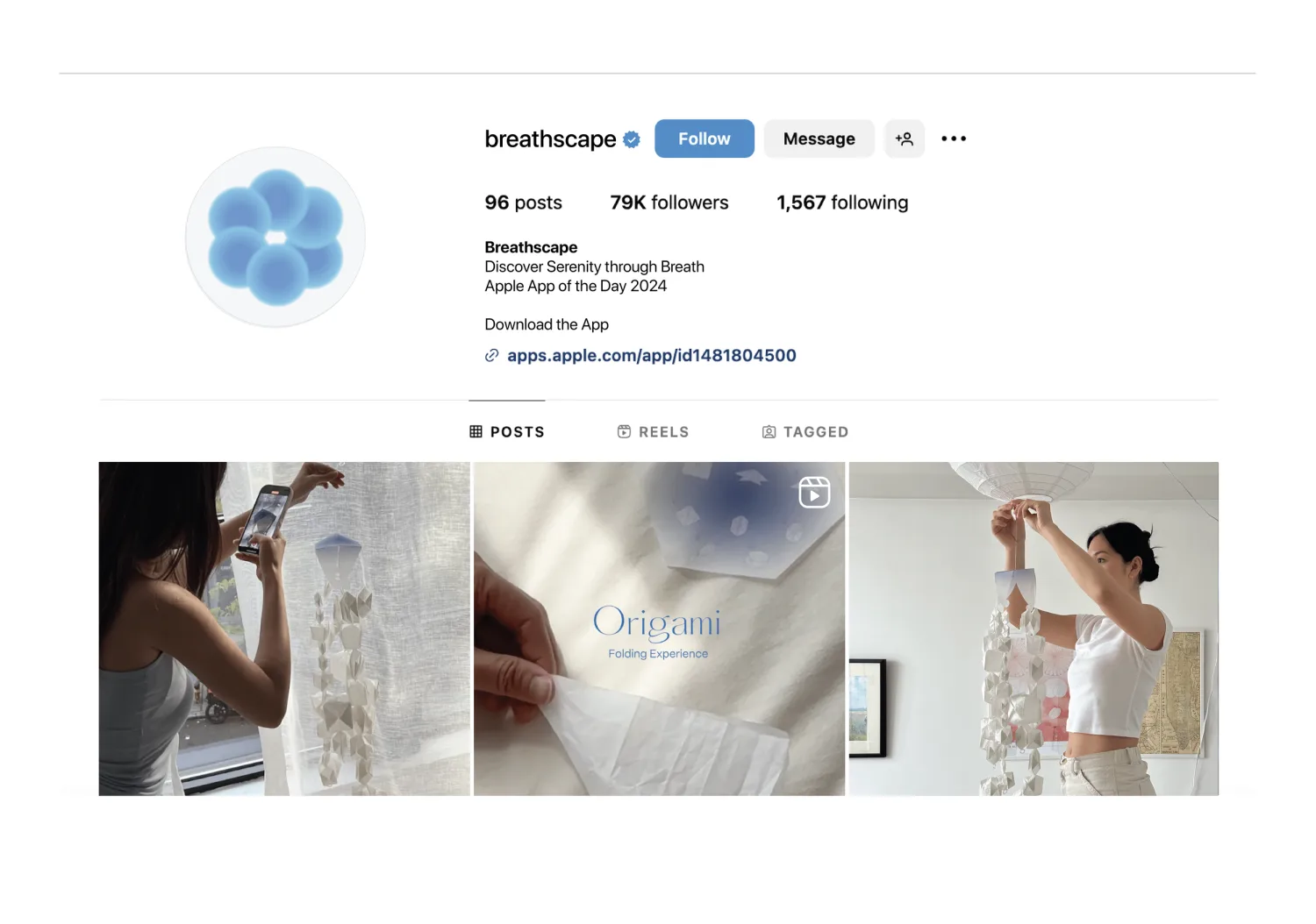 Breathscape Instagram mockup