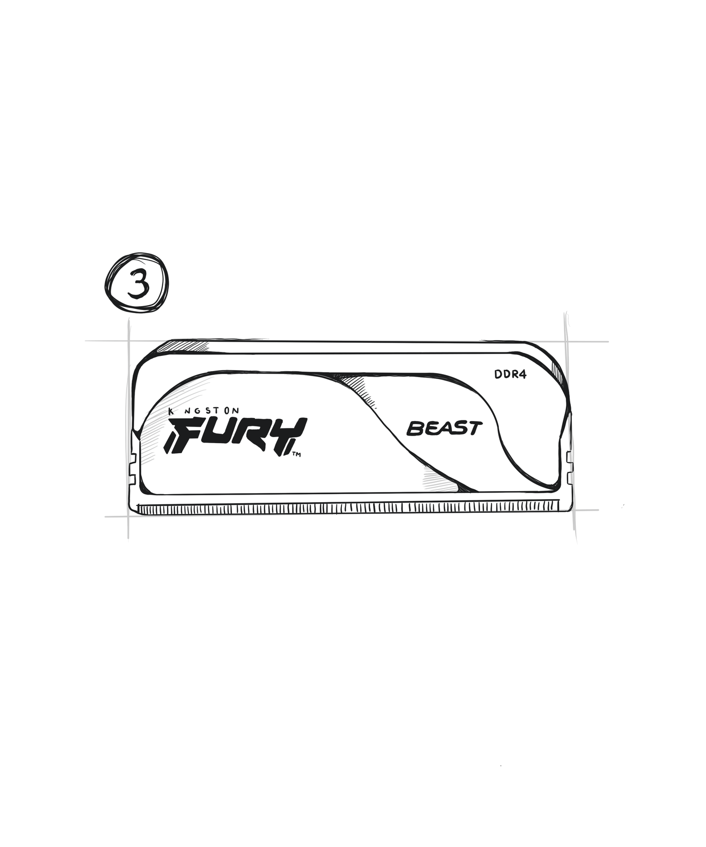 Exploratory sketch option for the RAM module design, option 3