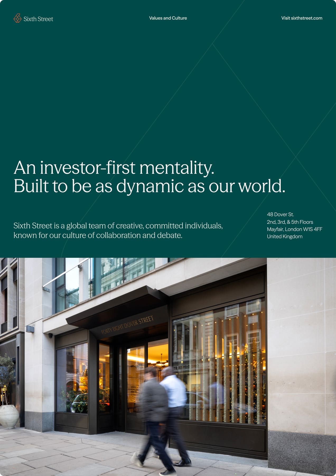 Sixth Street brand — an investor-first mentality